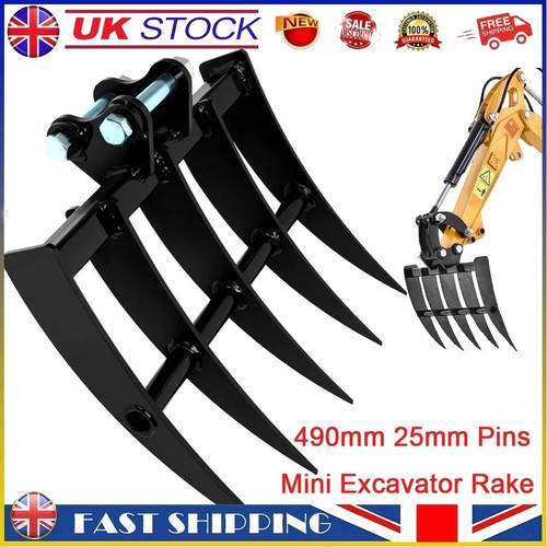 Mini digger rake 490mm - mini,