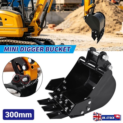 300mm digging bucket 25mm pins - bucket,